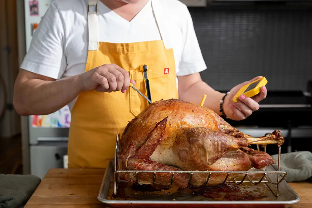 Kenji López-Alt uses his Combustion Inc. Predictive Thermometer to cook a turkey