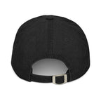 Denim hat, black, back