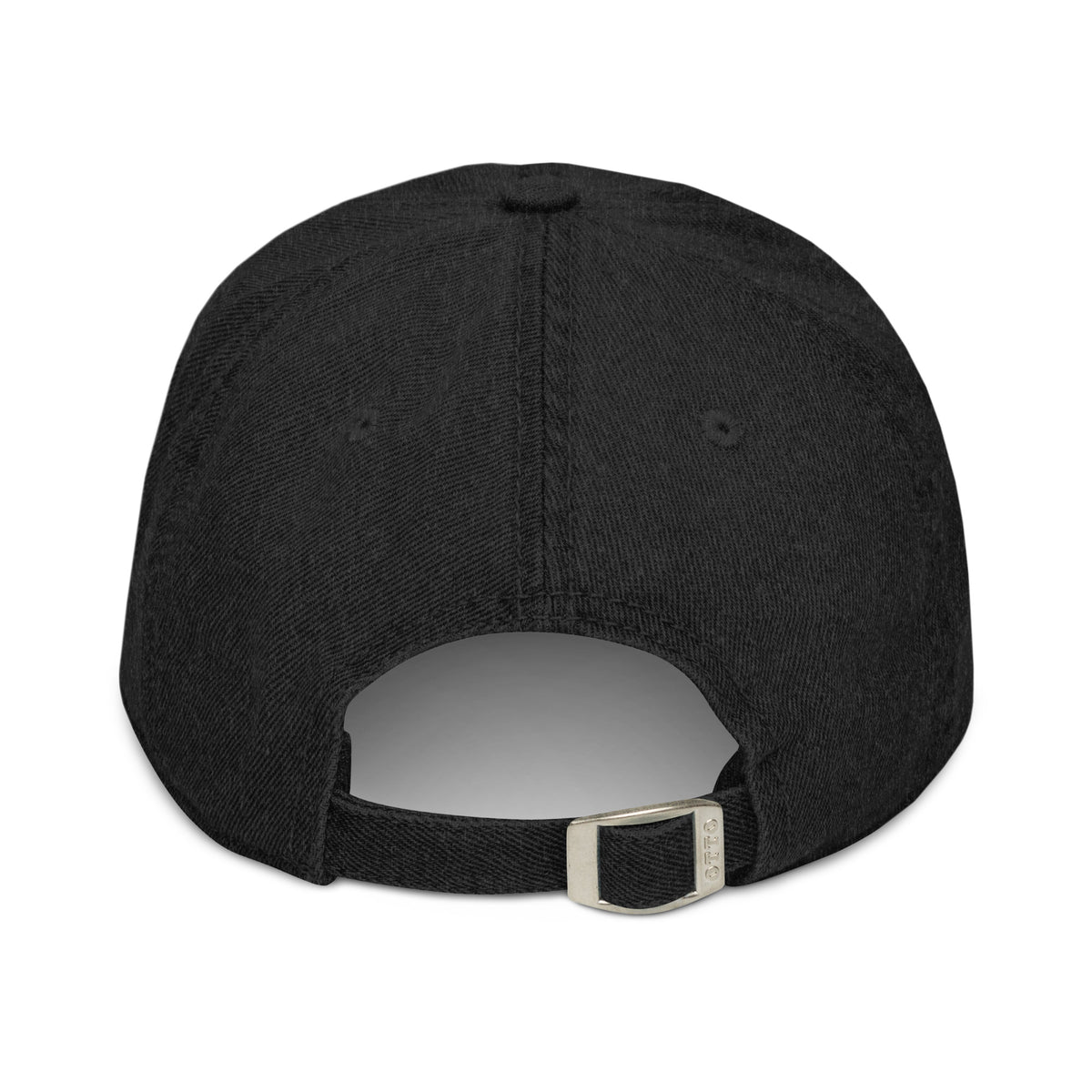 Denim hat, black, back