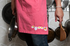 Kenji López-Alt wears his pink Hedley & Bennett collaboration apron