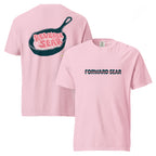 T-shirt, blossom, front and back, "Forward Sear" on the front, "Reverse Sear" on the back
