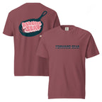 T-shirt, brick, front and back, "Forward Sear" on the front, "Reverse Sear" on the back