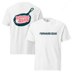 T-shirt, white, front and back, "Forward Sear" on the front, "Reverse Sear" on the back