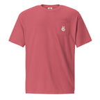 Pocket t-shirt, watermelon, front, "Peace & Yolk" print on the pocket
