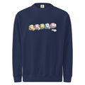 Crewneck sweatshirt, true navy, front, "MSG Chemical Compound" print